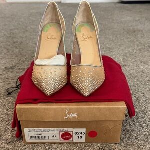 Christian Louboutin Nude Strass Heels 85MM